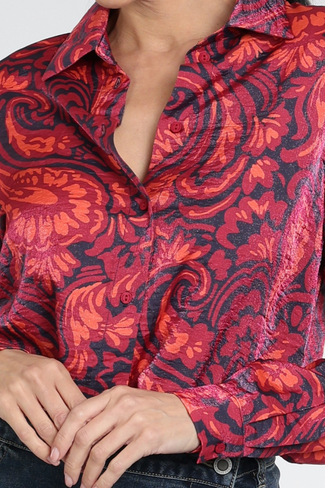 Geisha 63675-20 Blouse lange mouw Oranje