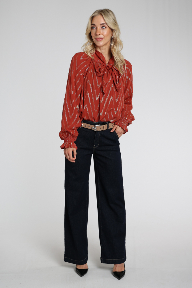 Summum 2s3533-12527 Blouse lange mouw Oranje