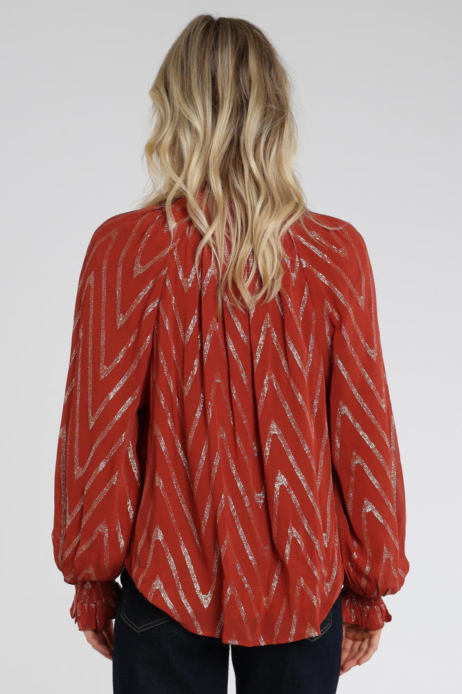 Summum 2s3533-12527 Blouse lange mouw Oranje