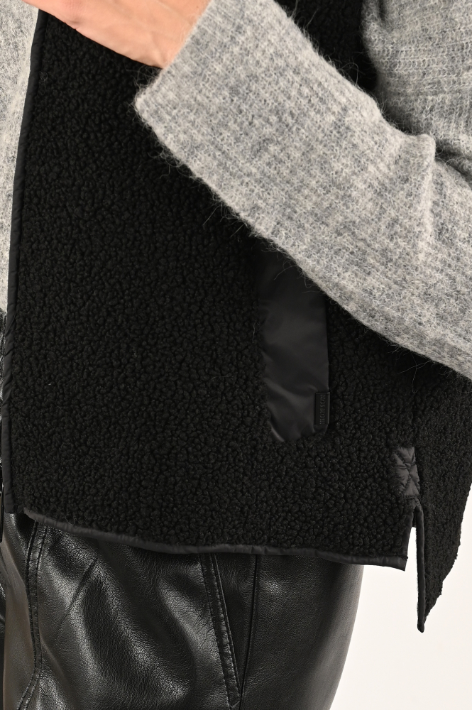 Mos Mosh rowe teddy 165230 Gilet Zwart