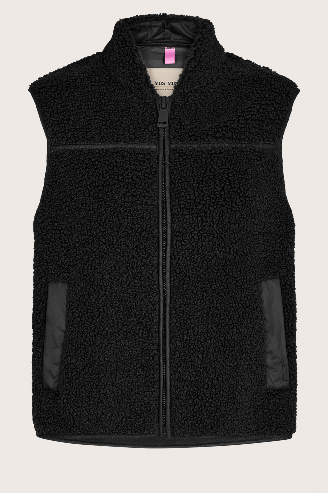 Mos Mosh rowe teddy 165230 Gilet Zwart