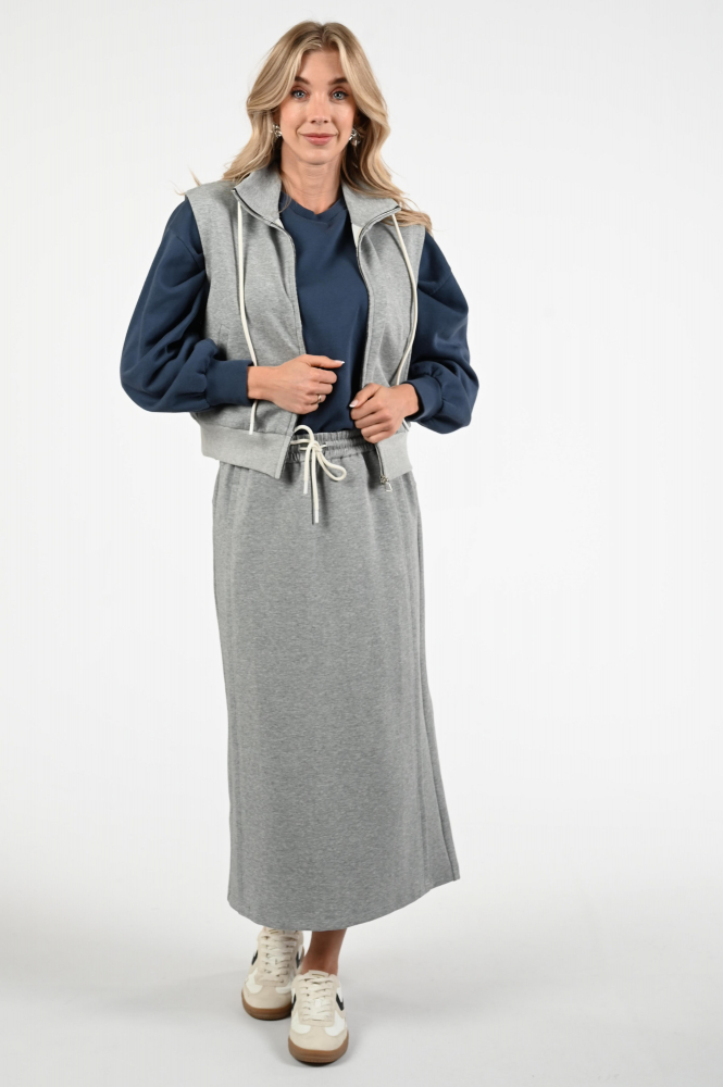 Aimée the label buddy Gilet Grijs