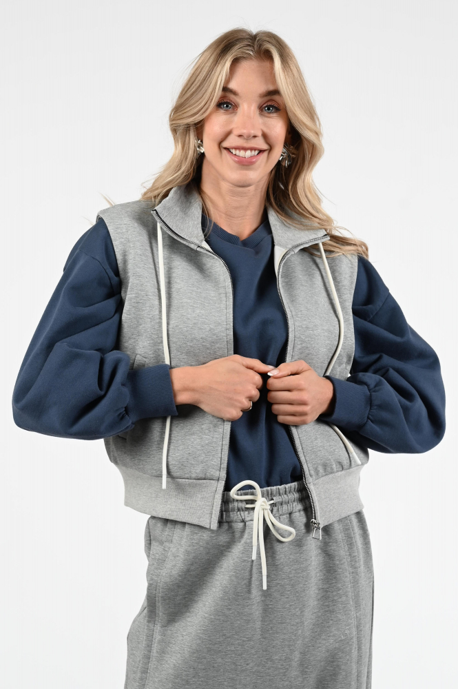 Aimée the label buddy Gilet Grijs