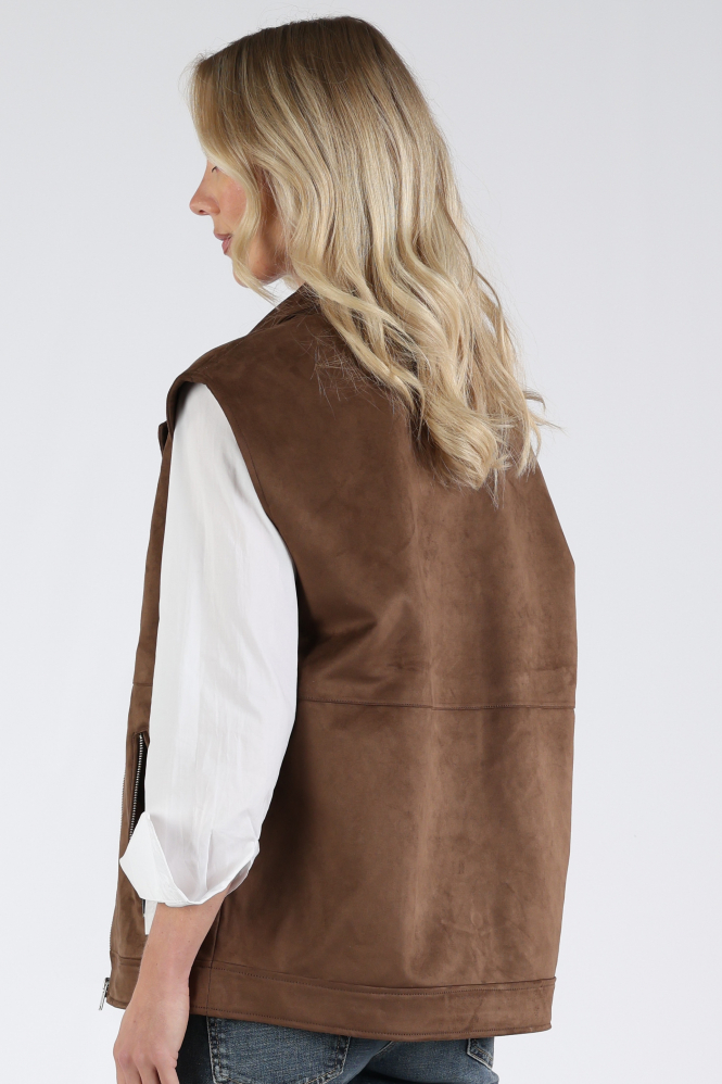 WithBlack WBLANALINA Gilet Bruin