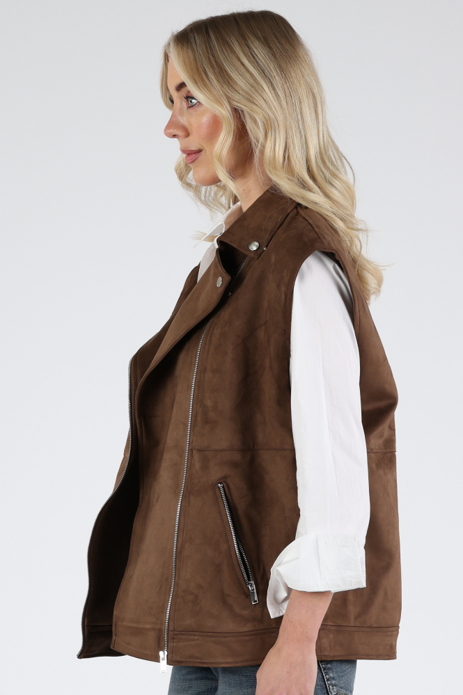 WithBlack WBLANALINA Gilet Bruin