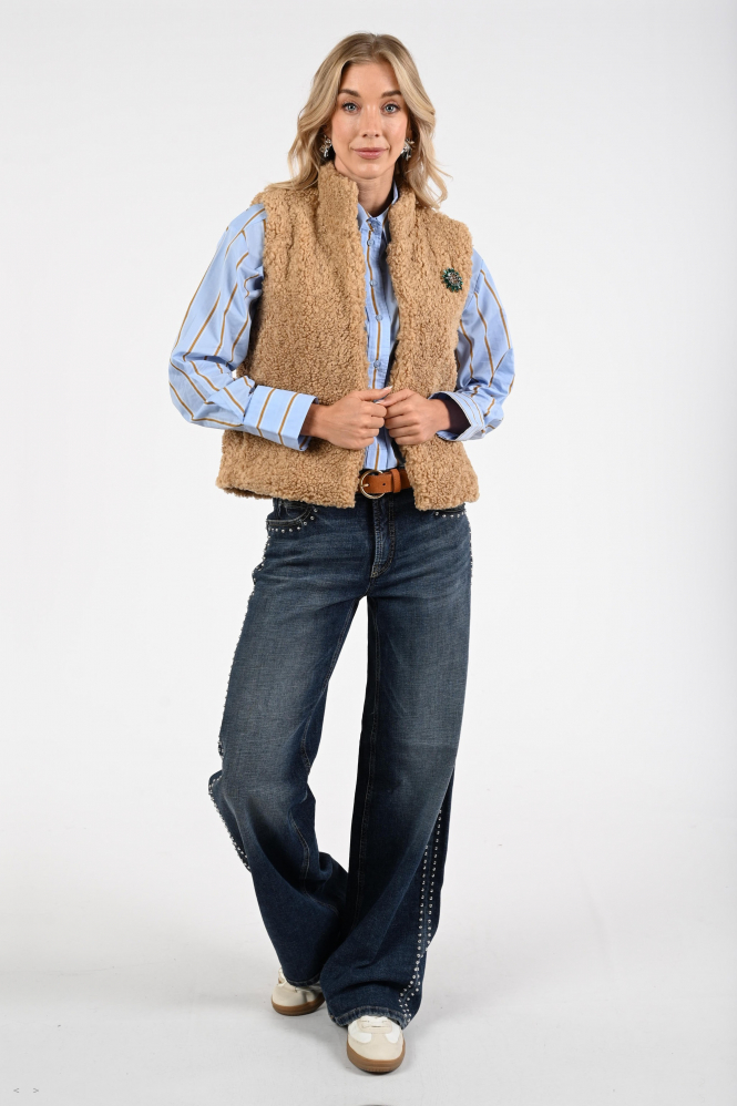 Pom Amsterdam SP9015 Gilet Bruin