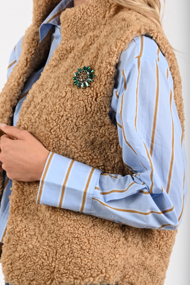 Pom Amsterdam SP9015 Gilet Bruin