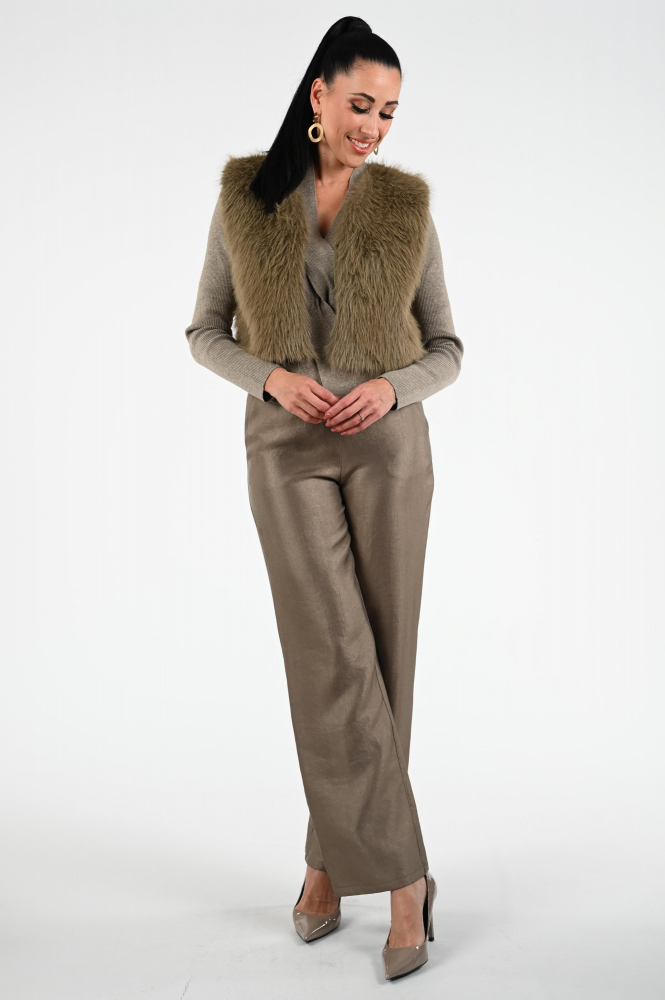 Aimée the label isla Gilet Bruin