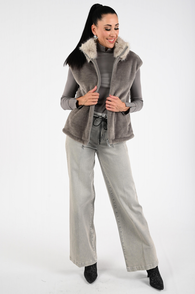 Marc Cain ZC 37.01 W63 Gilet Bruin