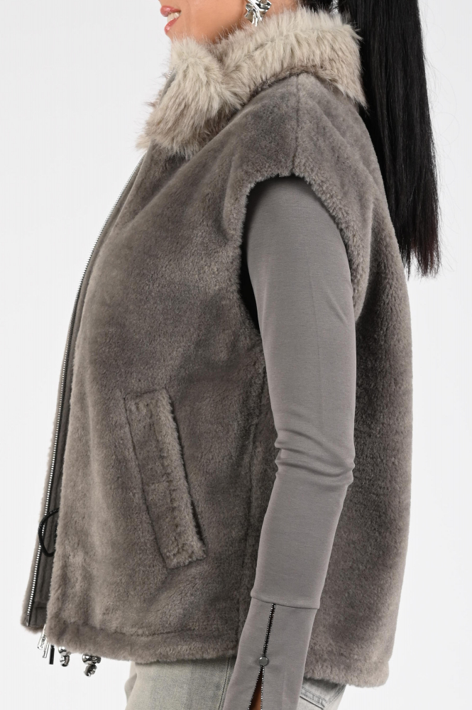 Marc Cain ZC 37.01 W63 Gilet Bruin