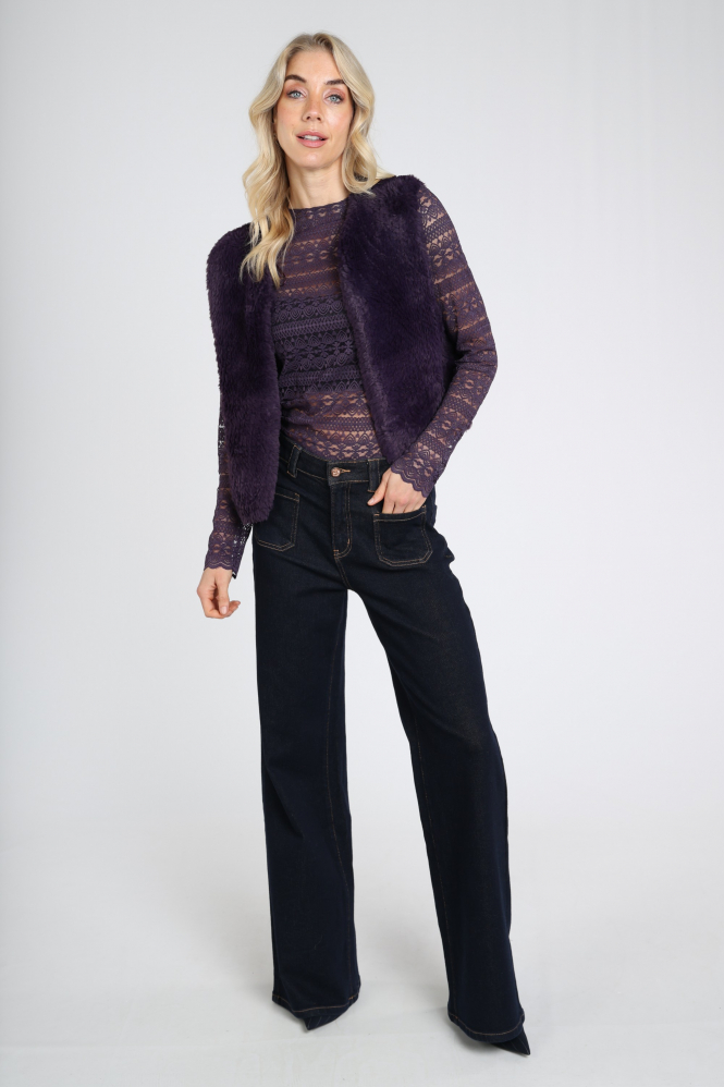 Oui 98077 Gilet Paars