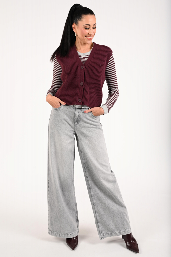 Penn & Ink W25B346 Gilet Paars