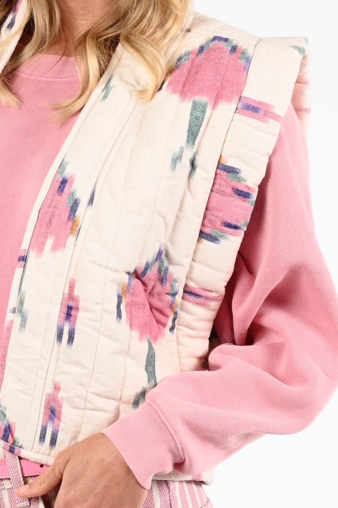 By-Bar isla ikat jacket Gilet Beige