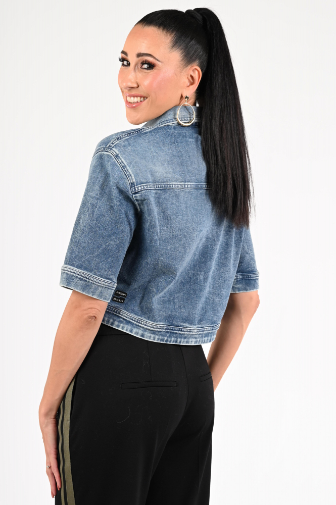 Marc Cain ZS 51.12 D03 Jeansjasje Blauw