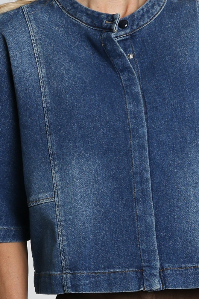 Yaya 01-201249-609 Jeansjasje Blauw