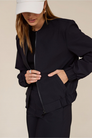 L.O.E.S. by Studio Anneloes Benja bomber jacket  Zwart
