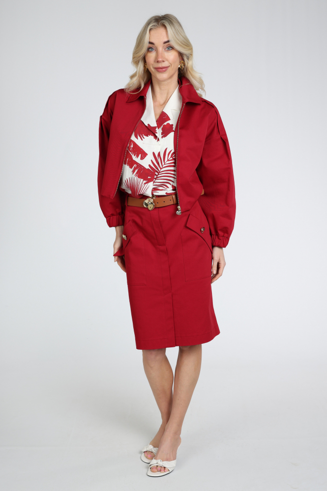 Caroline Biss 1815 Bomber Rood