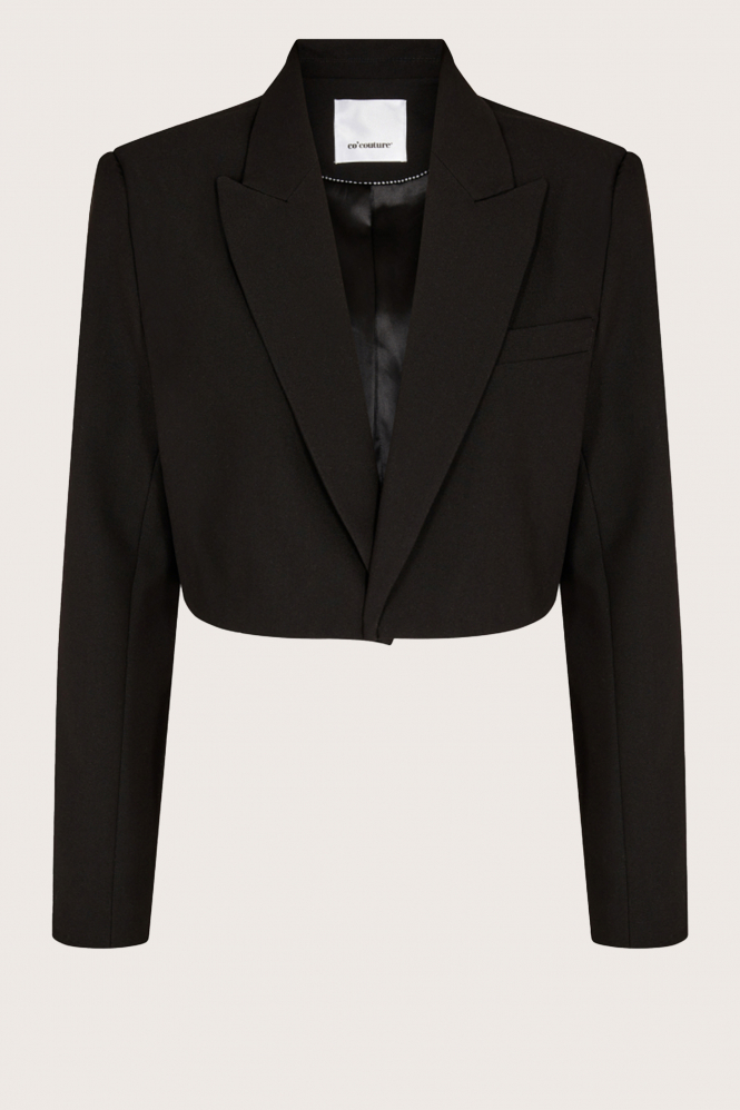 Co'couture vola crop blazer Blazer Zwart