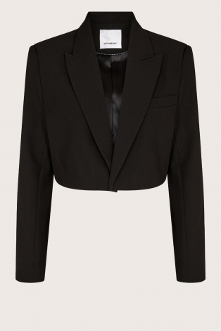 Co'couture vola crop blazer Zwart