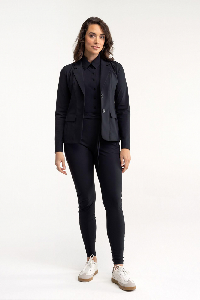Studio Anneloes Bright bonded blazer Blazer Zwart