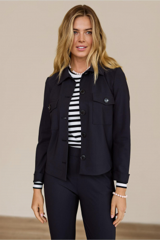 L.O.E.S. by Studio Anneloes Claire bonded jacket Zwart