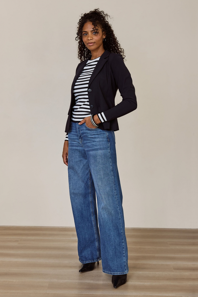 Studio Anneloes 94811 bright Blazer Zwart