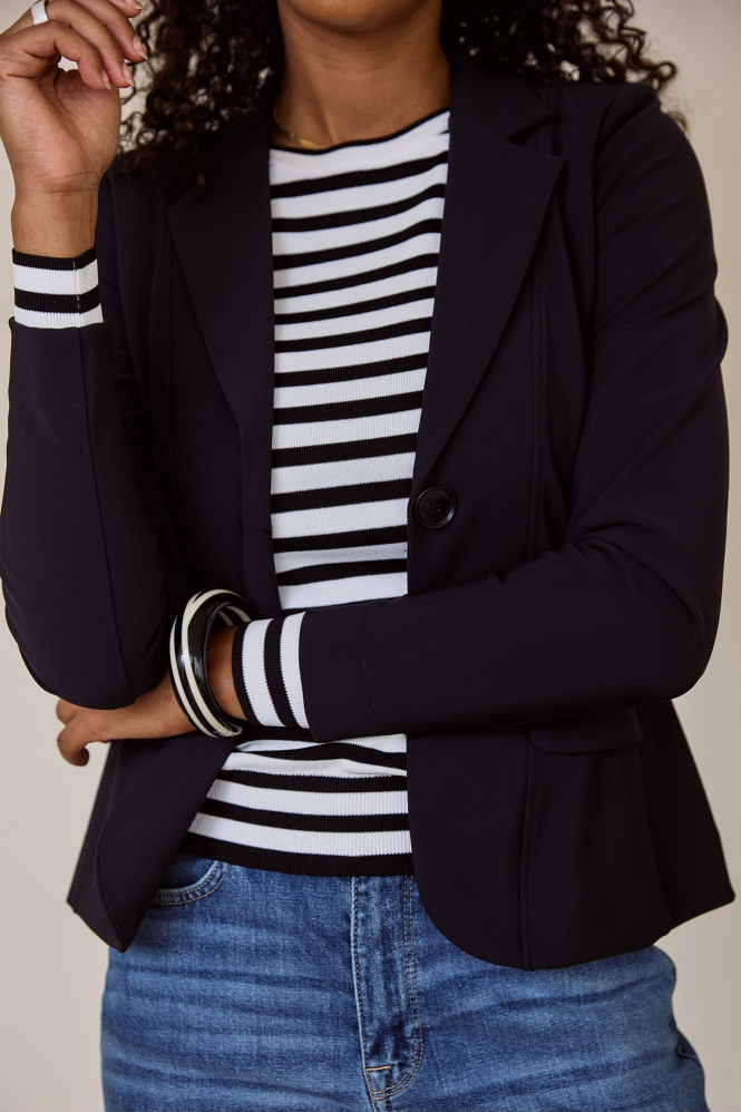 Studio Anneloes 94811 bright Blazer Zwart