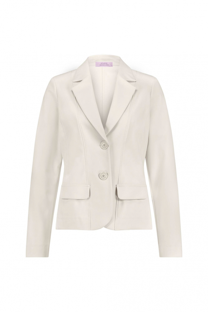 Studio Anneloes Bright bonded blazer Blazer Wit