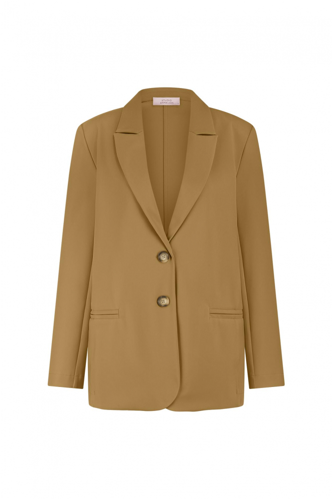 L.O.E.S. by Studio Anneloes Sofia bonded blazer  Blazer Bruin