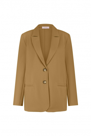 L.O.E.S. by Studio Anneloes Sofia bonded blazer  Bruin