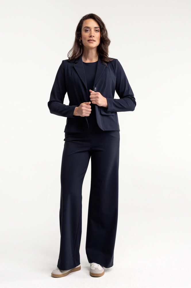 L.O.E.S. by Studio Anneloes Bright bonded blazer Blazer Blauw