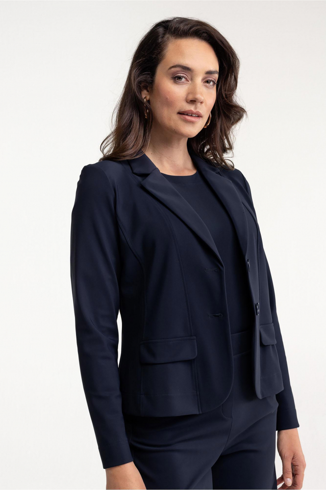 Studio Anneloes Bright bonded blazer Blazer Blauw