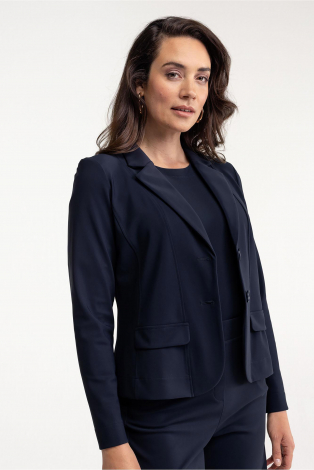 Studio Anneloes Bright bonded blazer Blauw