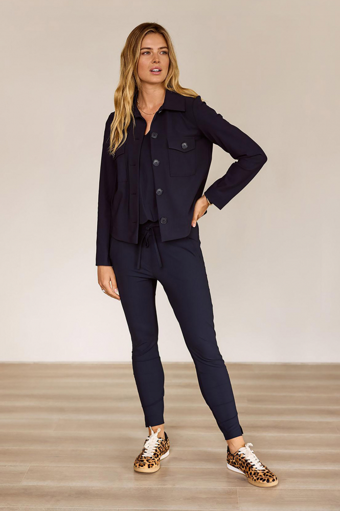 Studio Anneloes Claire bonded jacket Blazer Blauw