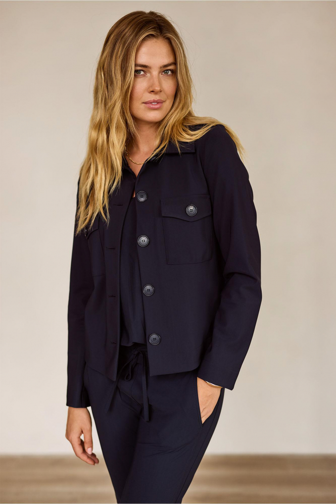 Studio Anneloes Claire bonded jacket Blazer Blauw