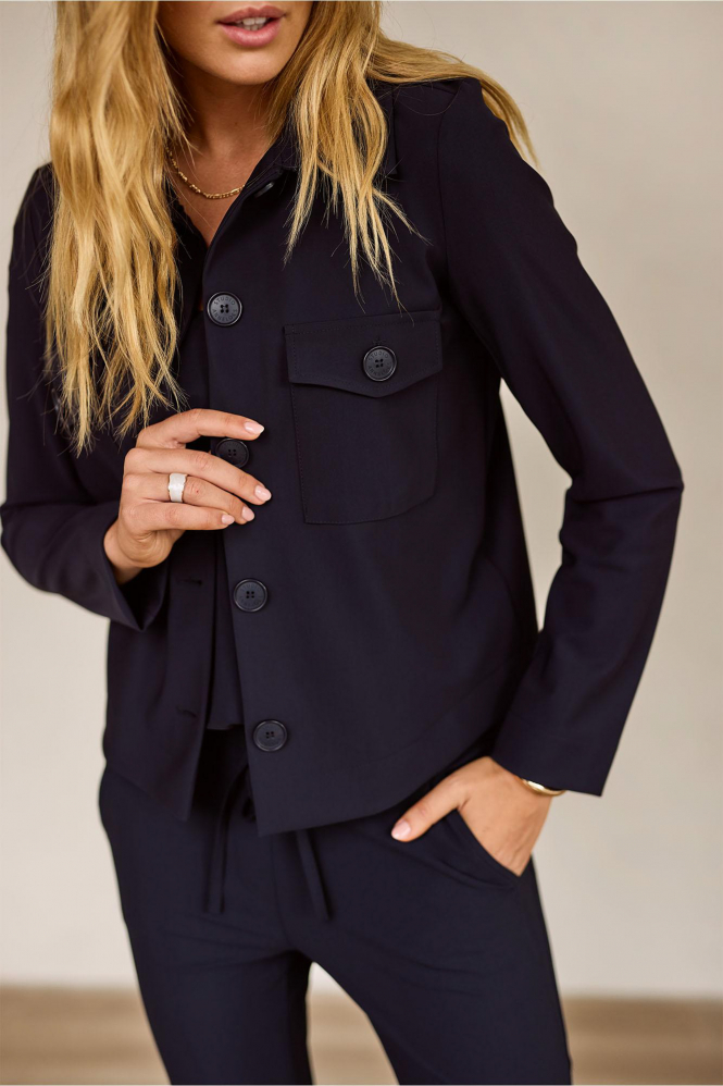 Studio Anneloes Claire bonded jacket Blazer Blauw