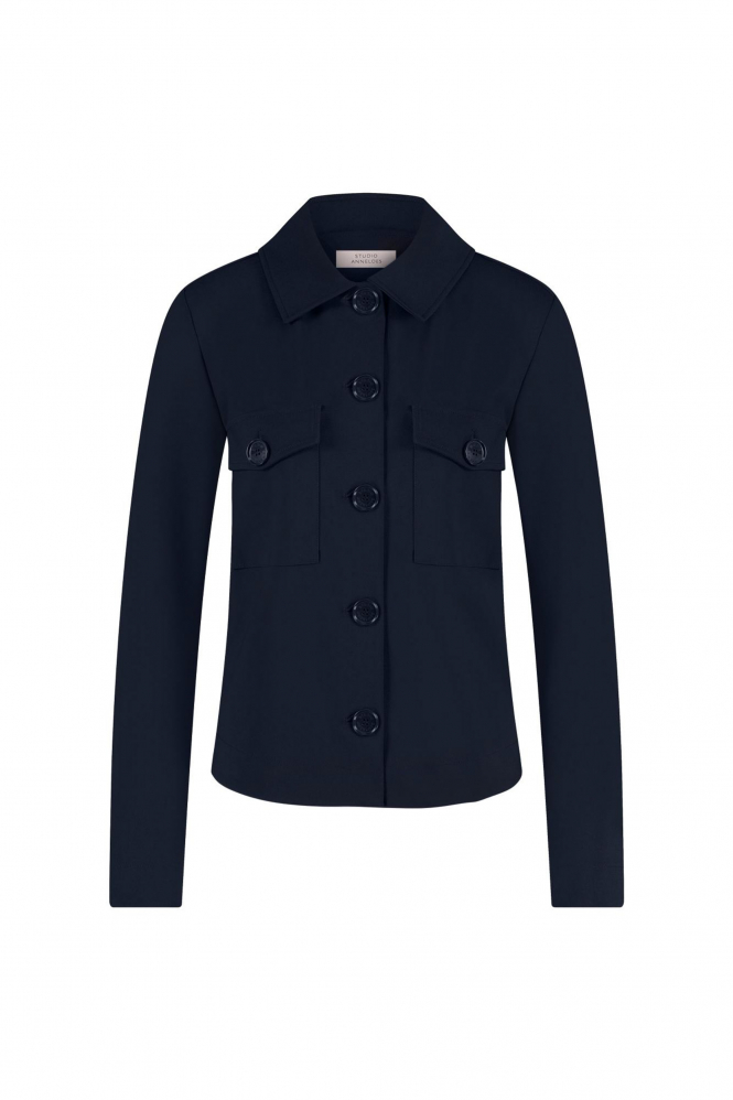 Studio Anneloes Claire bonded jacket Blazer Blauw