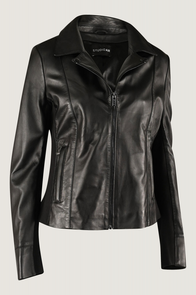 STUDIO AR by ARMA Josie Leren blazer Zwart