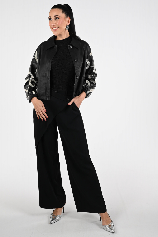 Nukus NKF13027 Leren blazer Zwart