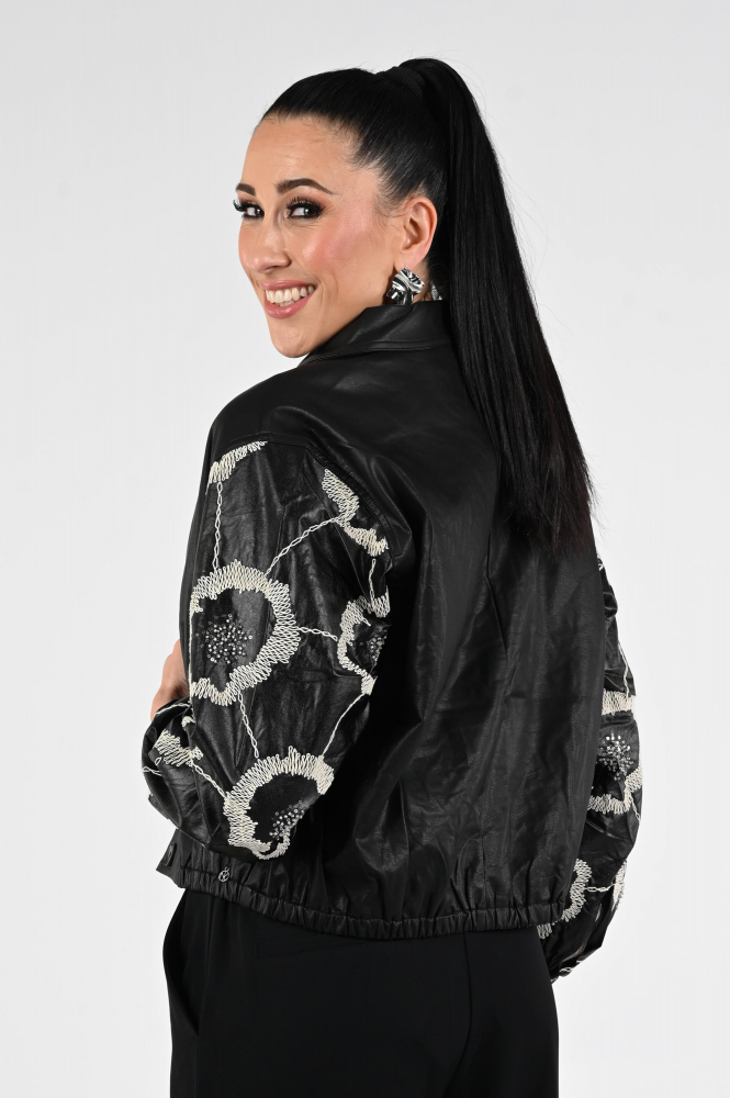 Nukus NKF13027 Leren blazer Zwart