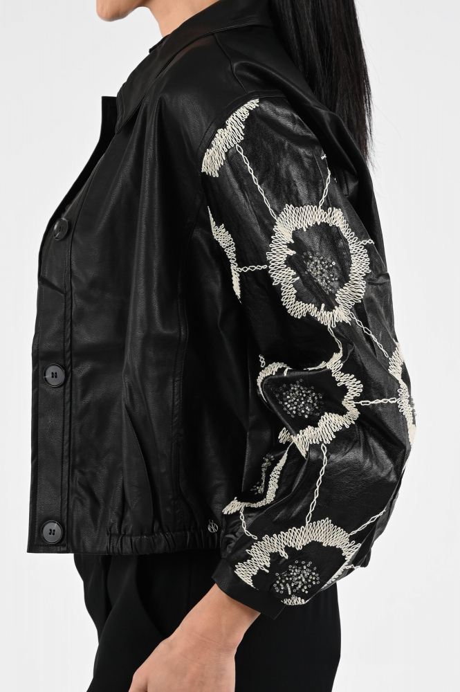Nukus NKF13027 Leren blazer Zwart
