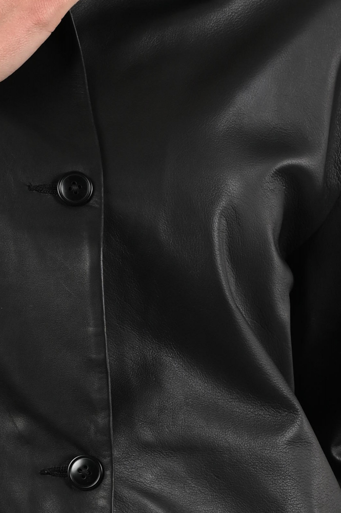 STUDIO AR by ARMA Hollis Leren blazer Zwart