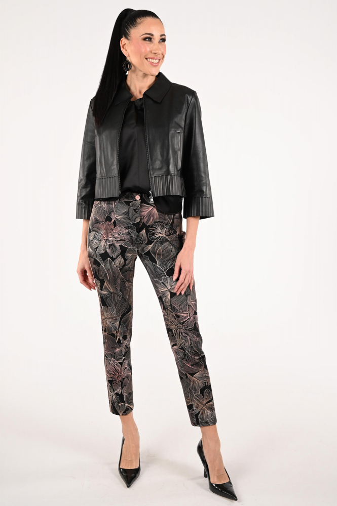 Marc Cain AC 12.04 L01 Leren blazer Zwart