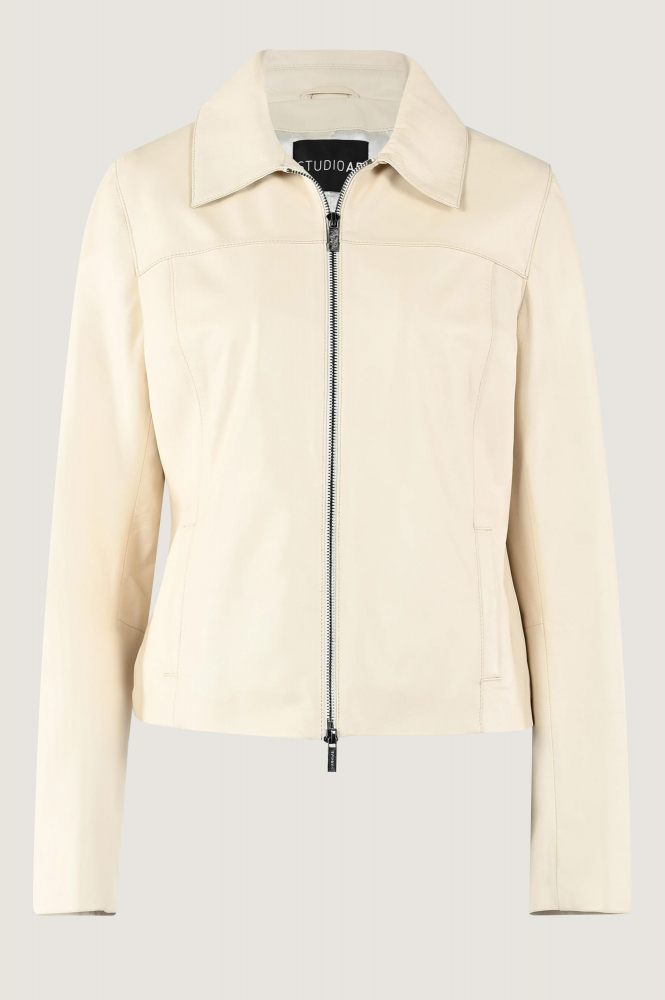 STUDIO AR by ARMA Dimitra Leren blazer Wit