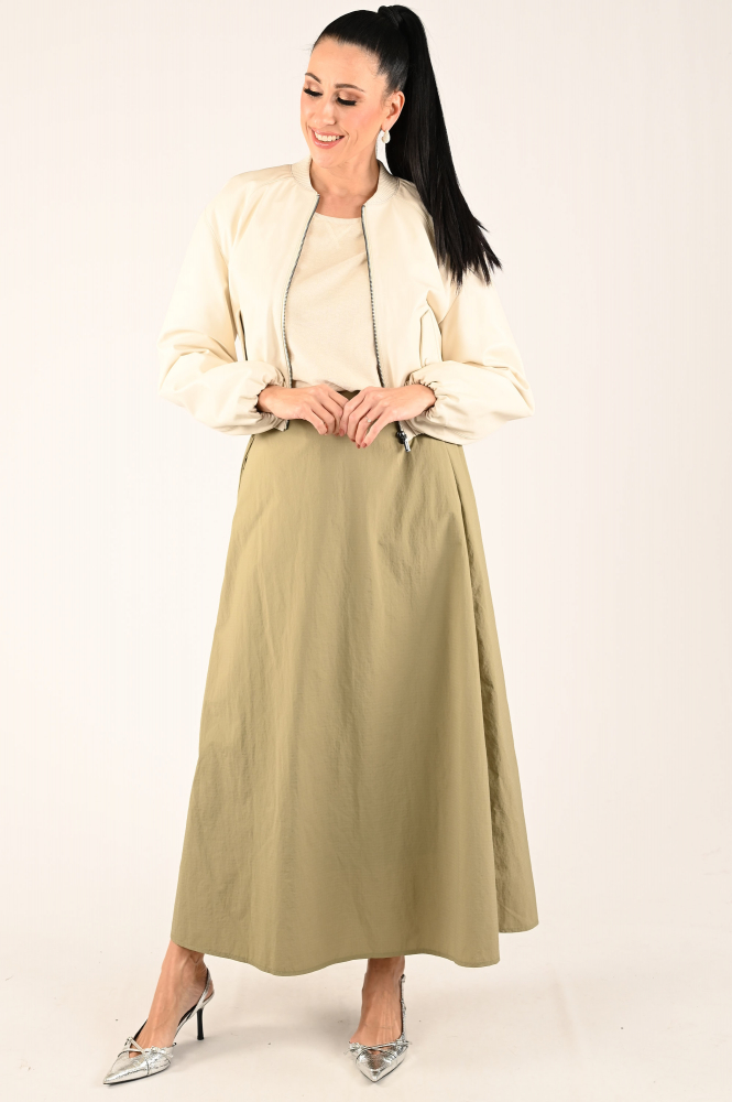 STUDIO AR by ARMA Xenia Leren blazer Beige
