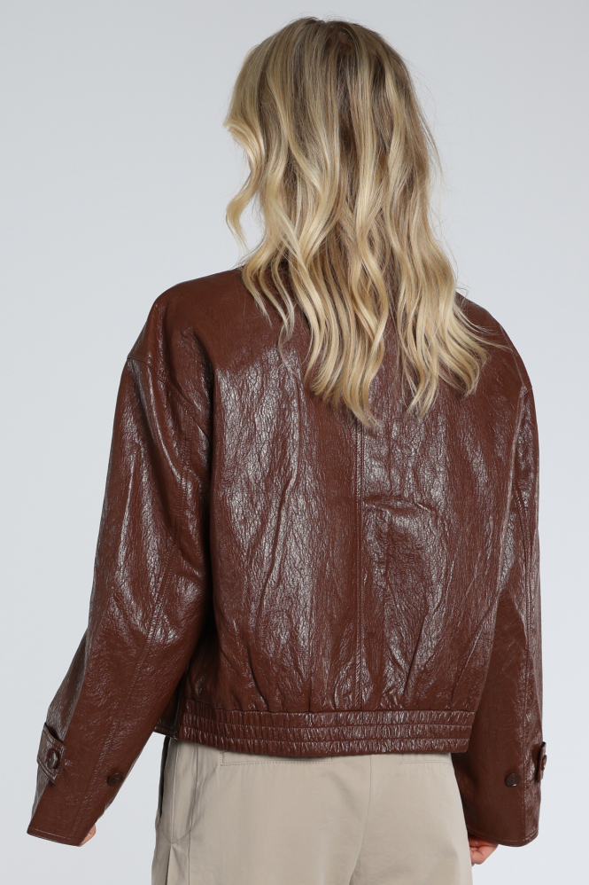Summum 1s1309-12511 Leren blazer Bruin