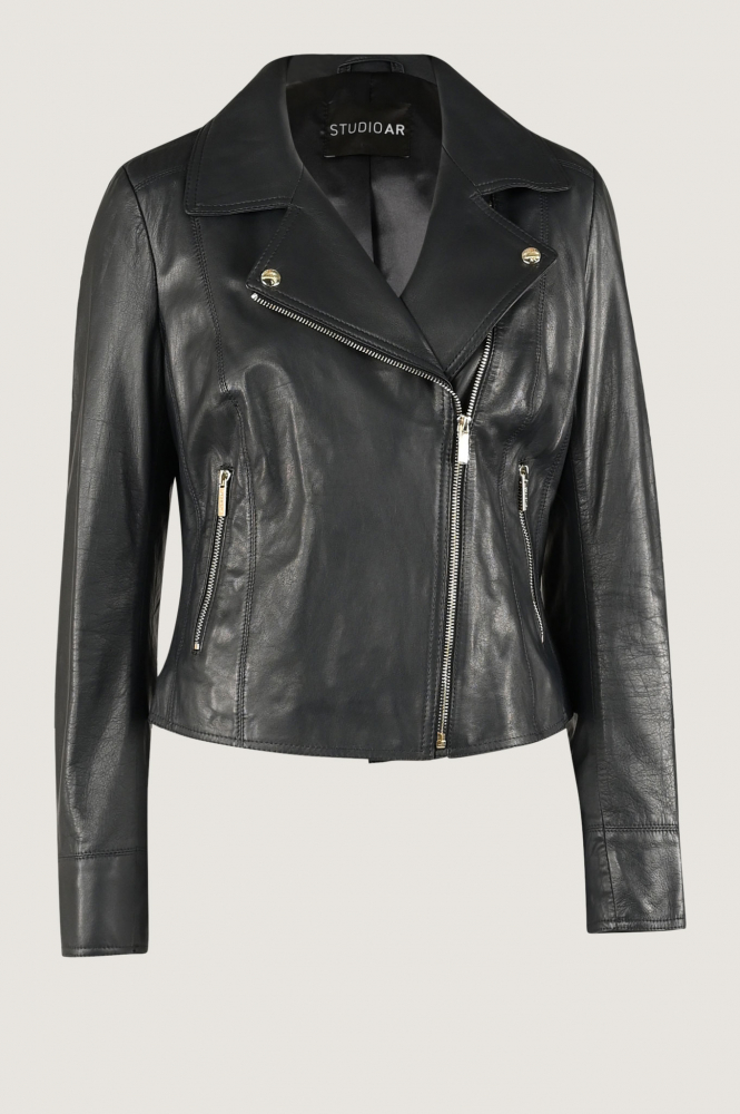 STUDIO AR by ARMA Lovato Leren blazer Blauw