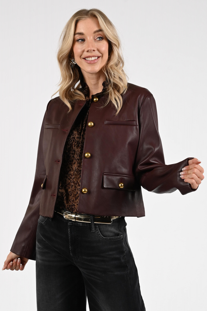 STUDIO AR by ARMA Magda Leren blazer Rood