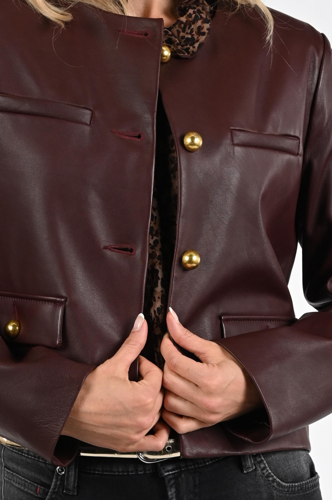 STUDIO AR by ARMA Magda Leren blazer Rood