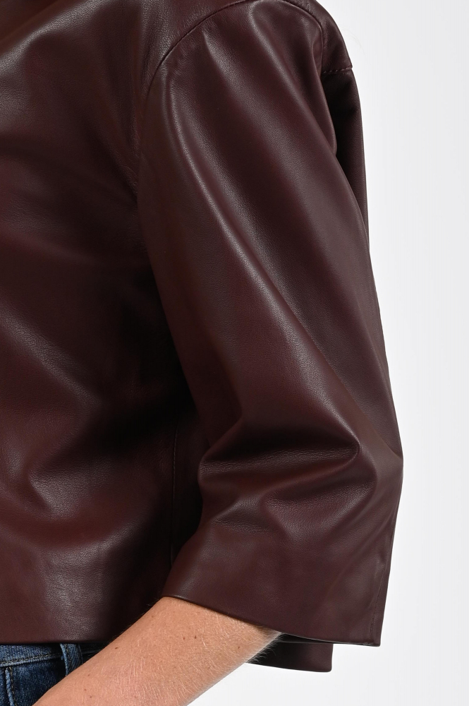 STUDIO AR by ARMA Hollis Leren blazer Paars